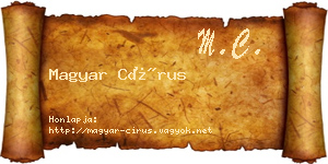 Magyar Círus névjegykártya