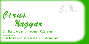 cirus magyar business card